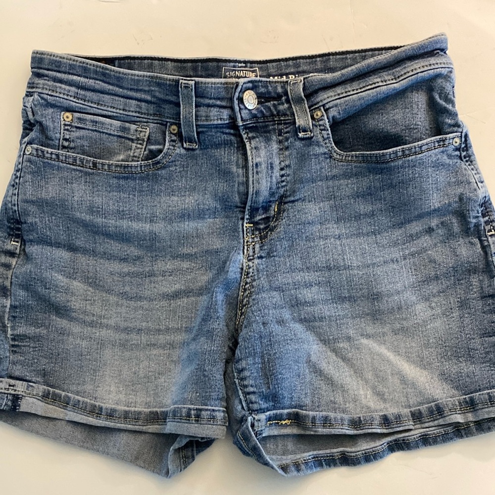 Levi’s mid rise jean shorts signature Levi Strauss gold denim 5 pocket 10 w30 - Picture 3 of 12